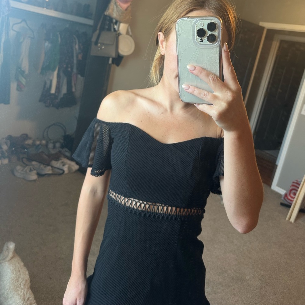 NWT Hello Molly In Other News Dress Black Mesh - Picture 3 of 10